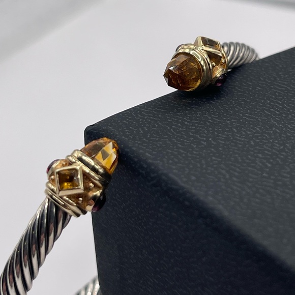 David Yurman 5mm Renaissance Bracelet with Citrine and 14k Gold - Picture 2 of 16